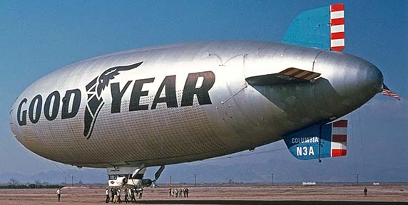 Goodyear blimp Columbia N3A, Goodyear, January 1970